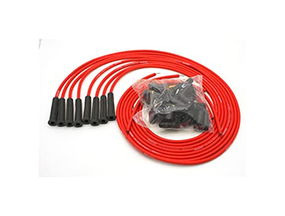 Pertronix 808480 Flame-Thrower 8mm Spark Plug Wires Set, High Performance, Universal Fit 180 Degree, 8 Cylinder, Red - color: Red