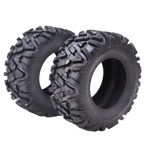 Towallmark Set of 2 26x11x12 ATV UTV Tires, 6PR Durable All Terrain Off-Road Tires, Heavy Duty Replacement Tires for Trail, Mud & Gravel - size: 26x11-12