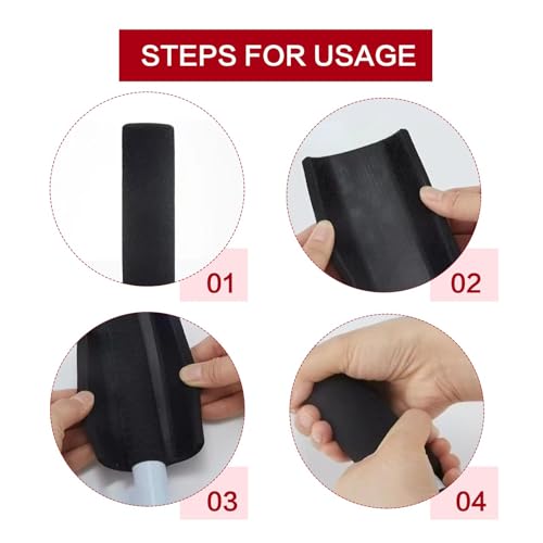 2 Pack Black Handle Grips Buffer Tube Cover 4.25 Inch NBR Rubber Foam Handle Cover Handlebar Grips Pad for Fitness Gardening Bike Bicycles Motorcycle Exercise Equipment Handlebar Replacement