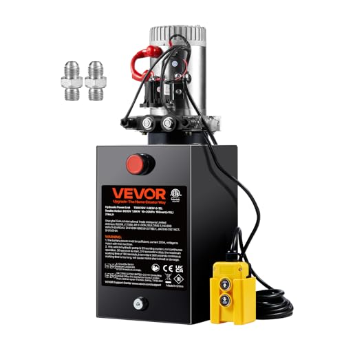Vevor 12V/DC Hydraulic Pump 15 Quart/ 3.9 Gallon Double Acting Metal Reservoir Hydraulic Pump Unit Remotely Controlled for Dump Trailer: Industrial & Scientific - size: 15 Quart, style: Double Acting