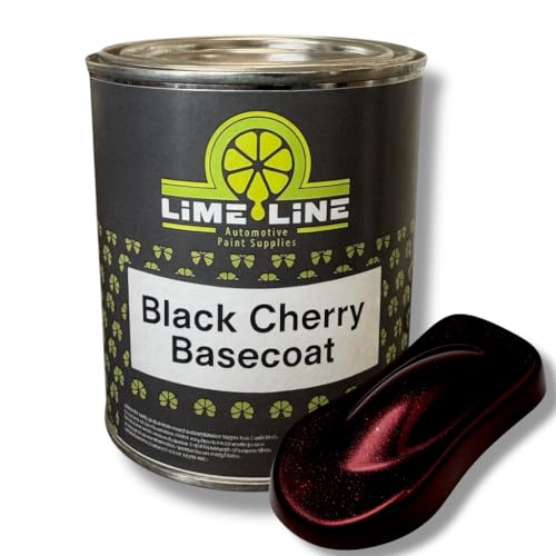 LiME LiNE Shadow LiNE Automotive Basecoat - Changes with Light - Black in the Shadows, Dazzling Metallic Under Light - 2K Clearcoat Topcoat Required (Black Cherry, 1 Quart) - color: Black Cherry, size: 32 Fl Oz (Pack of 1)