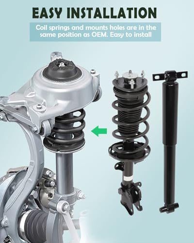 SCITOO Front Complete Struts Rear Shock Absorbers 2009-2015 for Honda Pilot