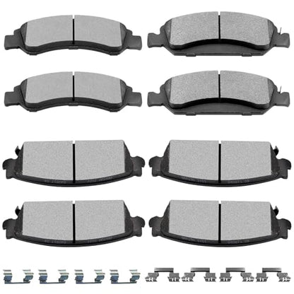 SCITOO D1363 D1194 Brake Pads Kits Front Rear Fit For Chevy Silverado 1500 - size: Front-D1363 & Rear-D1194