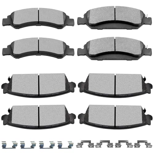SCITOO D1363 D1194 Brake Pads Kits Front Rear Fit For Chevy Silverado 1500 - size: Front-D1363 & Rear-D1194