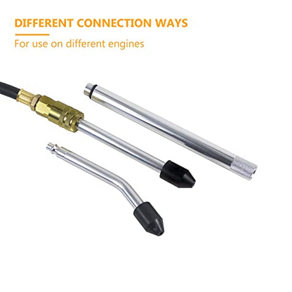 Multi-Function Cylinder Leak Down Tester Automotive Kit,Gasoline Engine Compression Tester,Dual Gauge Leakdown Detector Tool Set for Pressure Check & Leakage Rate Test on Cars,Motorcycles,Trucks...