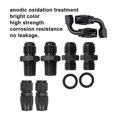 AN6 15FT Automatic Transmission Cooler Line Kit For 4L60E 4L65E - Black Nylon Braided Hose Kit - style: style 1