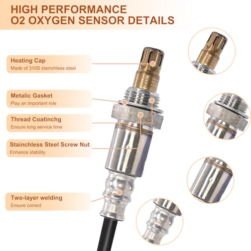250-54084 Upstream Oxygen O2 Sensor for 2012-2018 Toyota Camry, 2011-2016 Highlander 3.5L, 2013-2018 Rav4 2.5L, 2012-2014 Sienna 3.5L - size: ‎250-54084