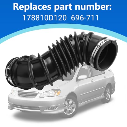 Engine Air Intake Hose with Clamps Fits for 2005-2008 Toyota Corolla Matrix 1.8L Replaces 178810D120 696-711