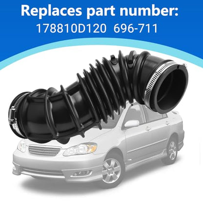 Engine Air Intake Hose with Clamps Fits for 2005-2008 Toyota Corolla Matrix 1.8L Replaces 178810D120 696-711