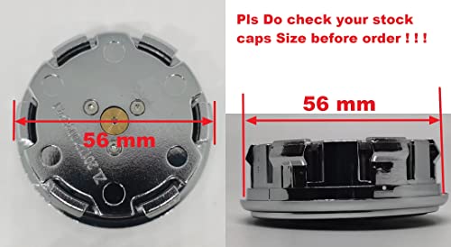 Floating Auto Light Wheel Caps Compatible with BMW Vehicles, Retrofit Wheel caps to fit OEM Wheels-4pcs (“Stock”, 56mm) - size: 56mm, style: “Stock”