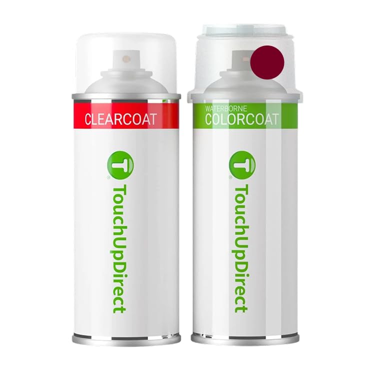 TouchUpDirect Car Paint Touch Up Spray Kit – Compatible with Chevrolet G7T/WA142X Baroque Red Metallic Exact Match Auto Paint Kit with Car Color Spray and Clearcoat, for Repainting or Scratch Repair, Essential Kit - color: Baroque Red Metallic, style: Aer