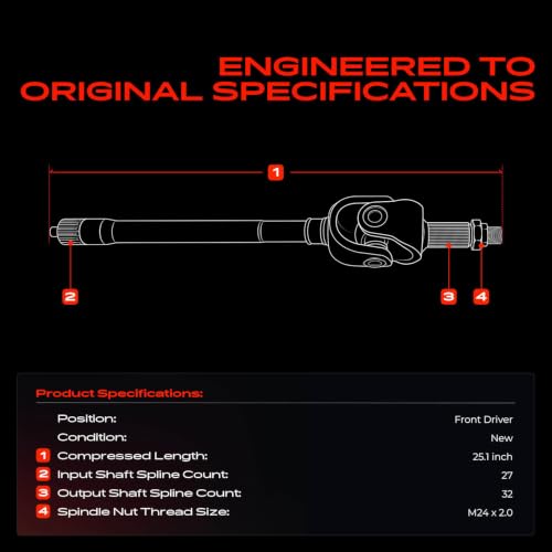 A-Premium Front Left Driver Side CV Axle Shaft Assembly - style: Front Driver Side