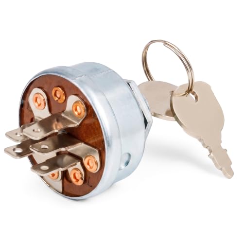 BlueStars 925-0267 STD365402 Ignition Switch 3 Position 5 Terminals - Compatible with MTD Craftsman John Deere Toro Snapper Scag Craftsman Riding Lawn Mowers - Replaces 24688 24695 925-0267A 725-0267 - size: 925-0267 - 5 Terminals