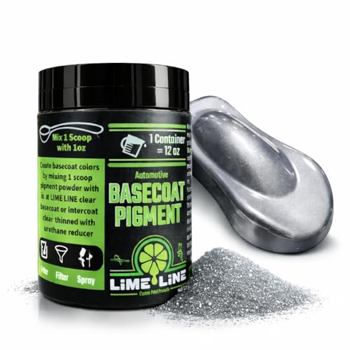 LiME LiNE Base Coat Maker Pigment Powder, Automotive Grade, Basecoat (Metallic Silver) - color: Metallic Silver