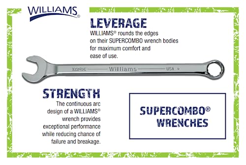 Williams WS-1174TA 10-Piece Super Combo Wrench Set - size: 10-Piece set (1 5/16" to 2")