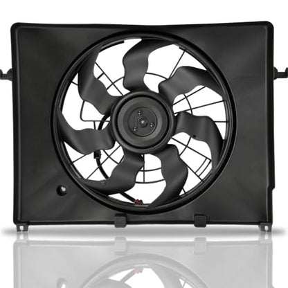 Engine Cooling Radiator Fan Assembly Fit for Hyundai Sonata 2011-2013 L4 2.4L, Kia Optima 2012-2013 L4 2.4L, Reference Number 621-477, 622630, 253803Q170, 253803R170, 253803R610, KI3115136 - size: 621-477, 622630