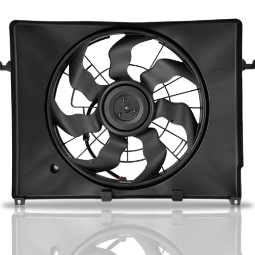 Engine Cooling Radiator Fan Assembly Fit for Hyundai Sonata 2011-2013 L4 2.4L, Kia Optima 2012-2013 L4 2.4L, Reference Number 621-477, 622630, 253803Q170, 253803R170, 253803R610, KI3115136 - size: 621-477, 622630