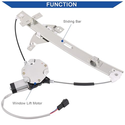 Obaee Front Left Driver Side Power Window Lift Regulator with Motor Assembly Compatible with Chevy Impala 2006-2013 & Chevrolet Impala Limited 2014-2015 Replace OE 748-172 - size: Front Left Driver Side