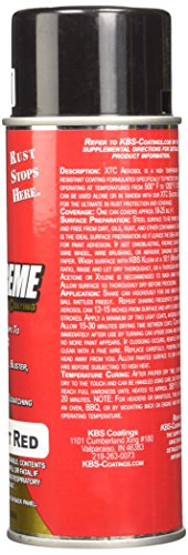 KBS Coatings 65106 Rocket Red Xtreme Temperature Coating - 12 fl. oz. - color: Rocket Red, size: 12 Fl Oz (Pack of 1)