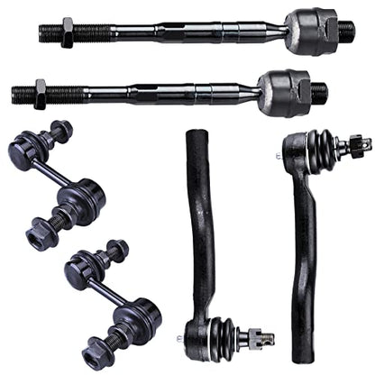 6PC Front Tie Rods & Sway Bar FITS for Nissan Armada 2005-19/ Tian 2004-15 - size: K750146 ES800031 ES800032 EV800216