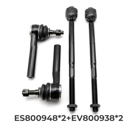 Front Inner Outer Tie Rod Ends Kit for Chevy Silverado 1500 14-18 - size: ES800948 EV800938