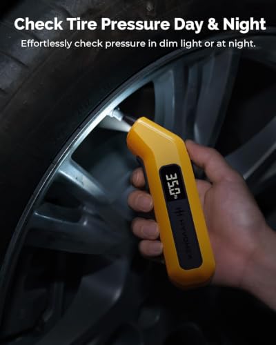 HYVOHEX Digital Tire Pressure Gauge 200 PSI for Car,RV,Truck,Bike - color: Grey