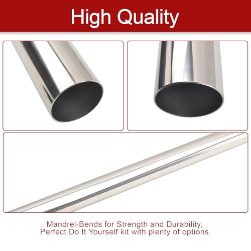 Stainless Steel 2.5''Inch Straight DIY Custom Mandrel Exhaust Pipe - size: 2.5 Inch-2PC
