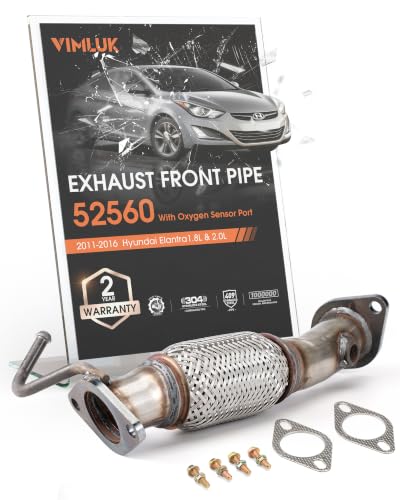Exhaust Flex Pipe Direct Fit for 2011-2016 Hyundai Elantra 1.8L/GT/Coupe 2014-2016 Sport 2.0L Federal Emissions w/O2 Port OEM 286103X300(VK-52560) - size: 2011-2016 Hyundai Elantra / 2013 Elantra Coupe/GT
