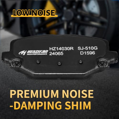 Ceramic Front and Rear Brake Pads Set Compatible with 2012-16 Chrysler Town&Country;2012-20 Dodge Grand Caravan/Journey;2012-15 Ram C/V;2012 Volkswagen Routan;2014 Routan SE/SEL Premium (D1589+D1596) - color: HZ1589+HZ1596