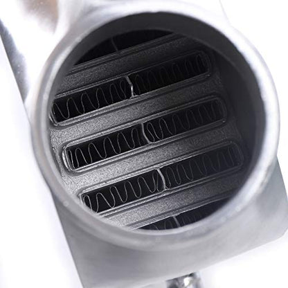 Aluminum Front Mount Intercooler Universal Polished Turbo Intercooler Kit 18 * 11.5 * 2.5inch Direct Replacement for All Cars Silver