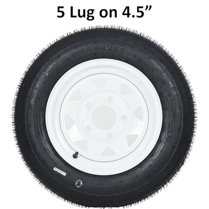 Garvee 2-Pack Trailer Tires On Rim ST205/75D15, Set of 2 - size: ST205/75D15, style: 5 Lug