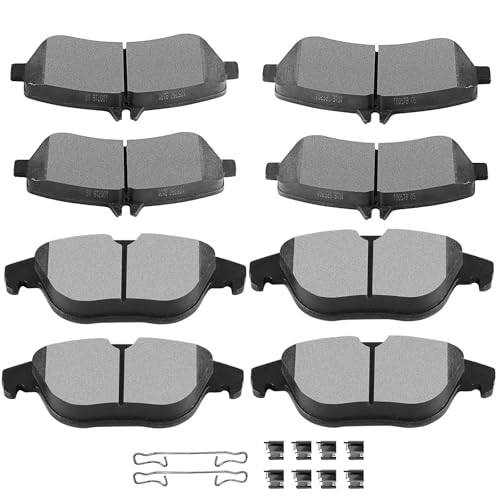 Ceramic Brake Pads Kits,SCITOO 8pcs Brakes Pads Set For GLK250 2013-2015 - size: Front-D1406 & Rear-D1341