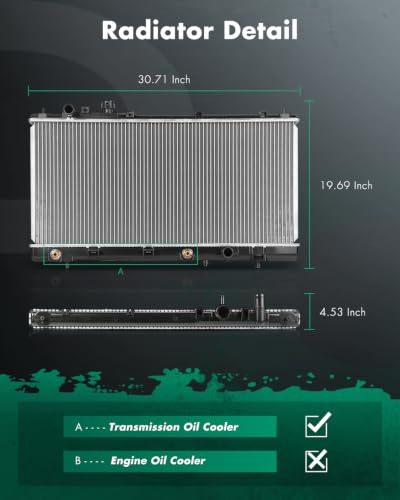 SCITOO 2303 Engine Radiator for Mazda for Protege 1.6L 1.8L 2.0L - size: 2303