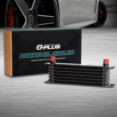 G-PLUS Black AN10-10AN Engine Aluminum Transmission Racing Oil Cooler Universal 7 Row Japanese-style - color: Black-Japanese-style, size: 7 Row AN10