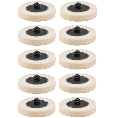 2 Inch Quick Change Discs Premium Wool Fine Polishing Wheel Roll Lock Surface Conditioning Discs 10 Pack - style: 10x Fine Wool Only
