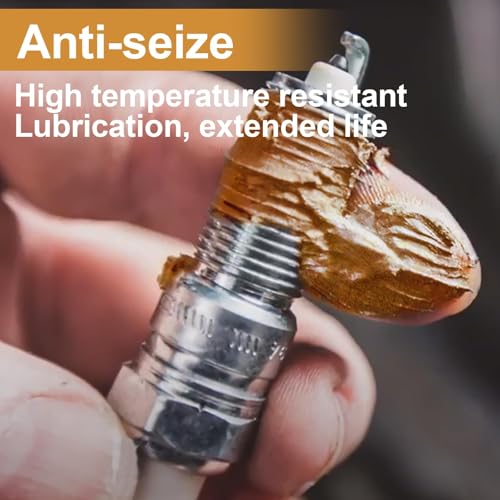 ZDBB Copper Anti-Seize Lubricant Anti Seize Compound for Spark Plugs, Brake Pads, Thread and Nuts Automotive High Temp Antiseize Grease Copper Paste with Brush Top Bottle,8oz - color: Copper Anti-Seize Lubricant, size: 8 oz (1-Pack)