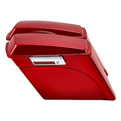 Green-L ABS 5" Stretched Saddlebag Fit for Harley Touring 1993-2013 - color: Red 1#
