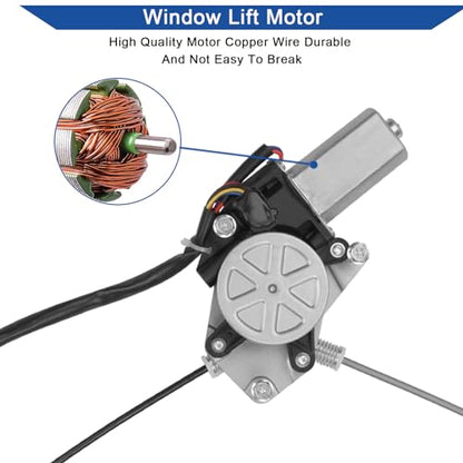 Obaee Window Regulator with Motor Front Right Passenger Side, OE 748-130 - size: Front Right Passenger Side
