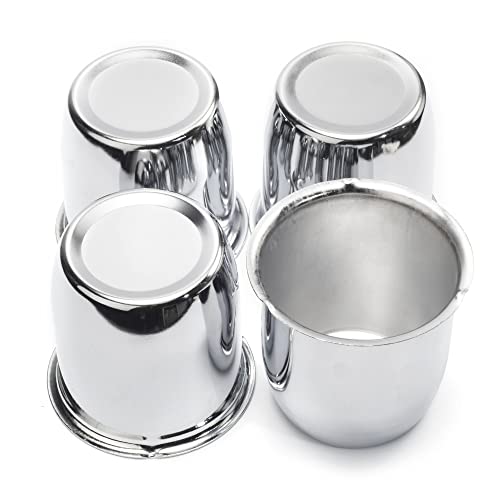 2.8inch Trailer Wheel Center Caps 71mm Fit 2.8" Center Bore Truck Trailer RV SUV Chrome Silver Steel Push Through Wheel Cover, 4Pcs - color: Chrome Silver, size: 2.80in Hub Hole, 2.91in Tall