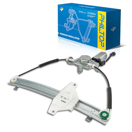 PHILTOP Front Left Window Regulator w/Motor for Hyundai Sonata 1999-2005 - size: Front Left, style: 741-100