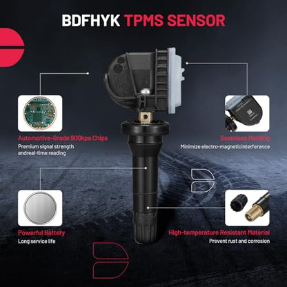 BDFHYK GM 315Mhz Tire Pressure Monitoring System TPMS Sensors Compatible with Chevy Silverado GMC, Compatible with Cadillac Buick Pontiac Saab Replace#13598771 13598772 13586335 13581558 1 Pack - style: 22854866