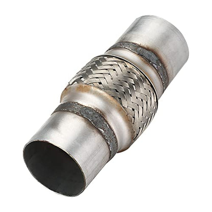 Exhaust Flex Pipe, 2.5''x 4''Stainless Steel Heavy Duty Exhaust Flex Pipe, Double Braid Exhaust Flex Tube, Overall Length 8'' - size: 2.5''x4''x8'', style: 1 PC