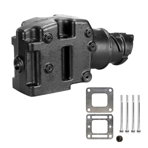 Mercruiser Exhaust Riser Elbows with Gaskets & Bolts - Replaces 8079882A, 807988Q03, 807914A1, 44354 - Fits V6, V8, & Big Block Mercruiser Engines from 1981 to 2002, 4” Wet Joint Elbow by FASWORX - size: Set of 1