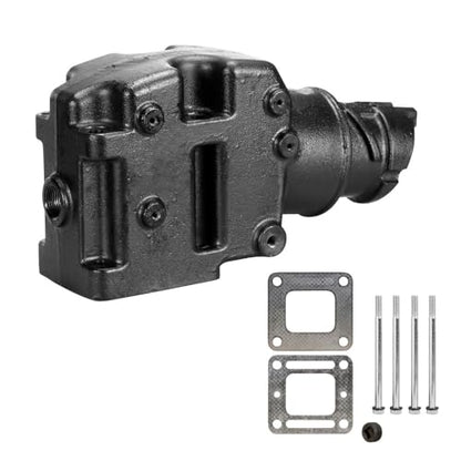 Mercruiser Exhaust Riser Elbows with Gaskets & Bolts - Replaces 8079882A, 807988Q03, 807914A1, 44354 - Fits V6, V8, & Big Block Mercruiser Engines from 1981 to 2002, 4” Wet Joint Elbow by FASWORX - size: Set of 1