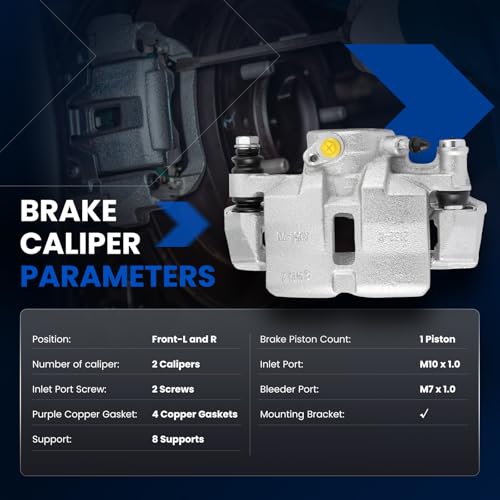 Front Brake Caliper Assembly for Mazda B2000 1986-1987 2.0L L4 - size: Front [19-B1101 & 19-B1100]