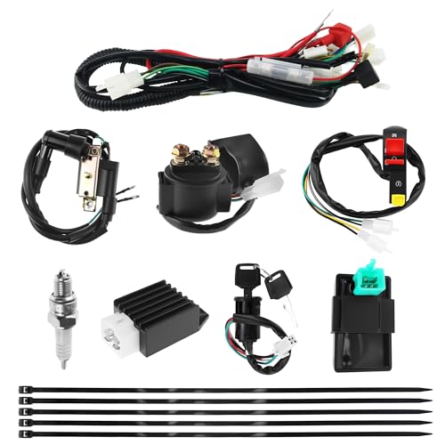 PRO BAT 50cc 70cc Pit Dirt Bike Wiring Harness Kit 5-Pin AC CDI Box - color: Multicolored