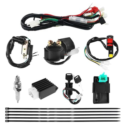 PRO BAT 50cc 70cc Pit Dirt Bike Wiring Harness Kit 5-Pin AC CDI Box - color: Multicolored