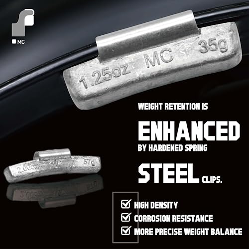 MC Type 0.5oz Wheel Weights Lead Clip on 50Pcs/Box Fits Alloy Rim - size: MC-0.50 Oz