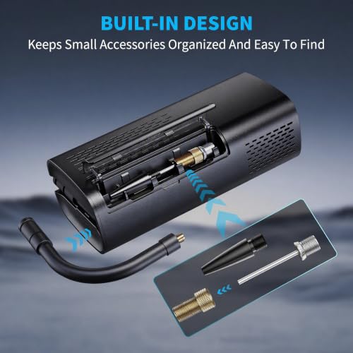 OlarHike Tire Inflator Portable Air Compressor,Built-in Short Hose