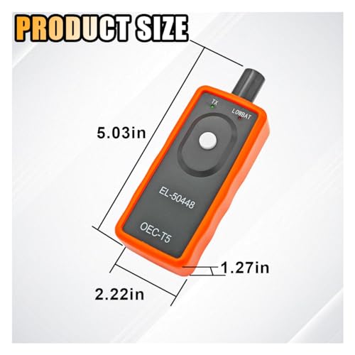 TPMS Relearn Tool, OEC-T5 EL-50448 Tire Pressure Monitor System Sensor Reset Tool, Programming Training Activation Tool for GM/Cadillac/Buick/Chevy Series Vehicles 2023 Edition - size: Orange
